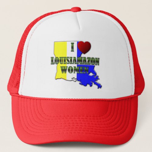 I Love Louisiamazon Women Trucker Hat