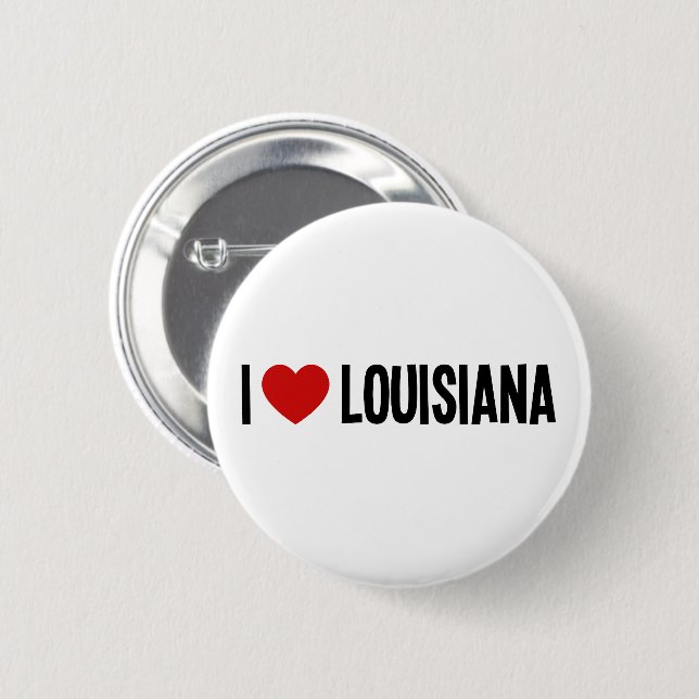 I Love Louisiana I Heart Louisiana Round Button (Front & Back)