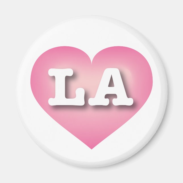 I love Louisiana - I love LA - LA pink fade heart Magnet (Front)