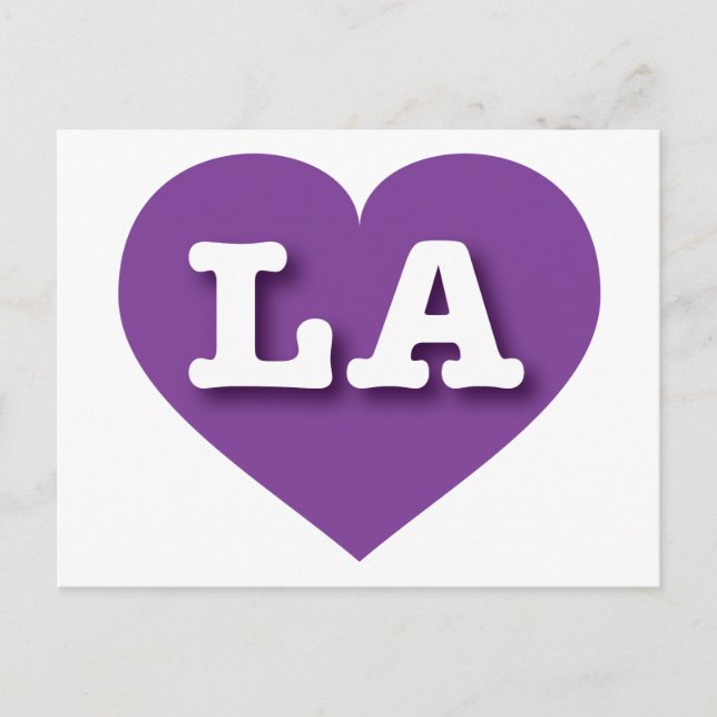 I love Louisiana I love LA - LA purple heart Postcard (Front)