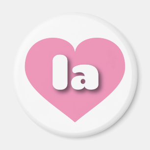 I love Louisiana I love Los Angeles  la pink heart Magnet