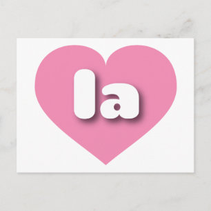I love Louisiana I love Los Angeles la pink heart Postcard