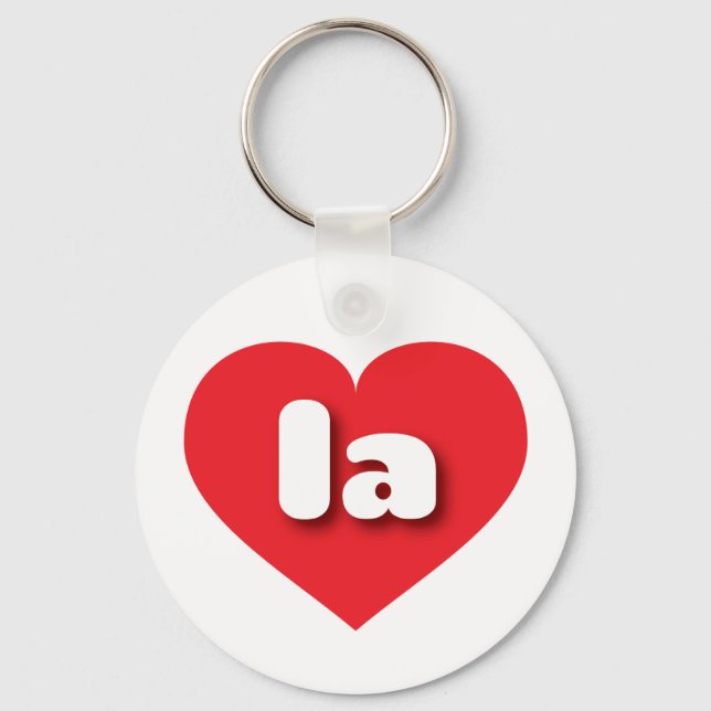 I love Louisiana I love Los Angeles - la red heart Keychain (Front)