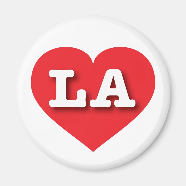 I love Louisiana I love Los Angeles - LA red heart Magnet (Front)