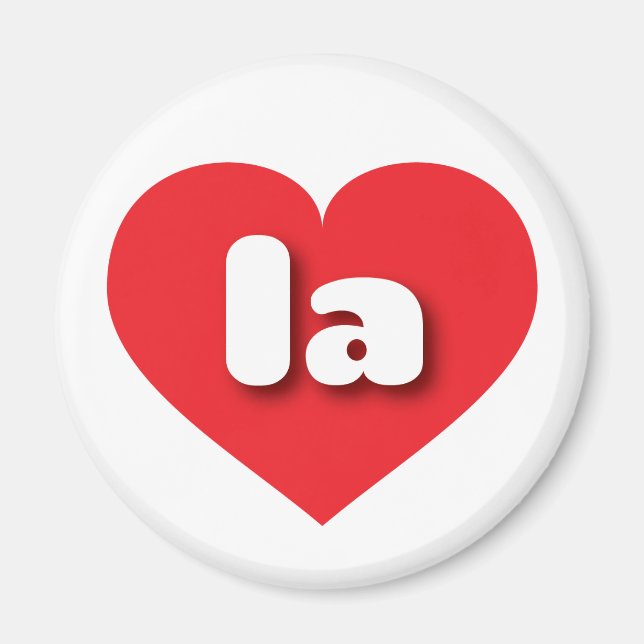 I love Louisiana I love Los Angeles - la red heart Magnet (Front)