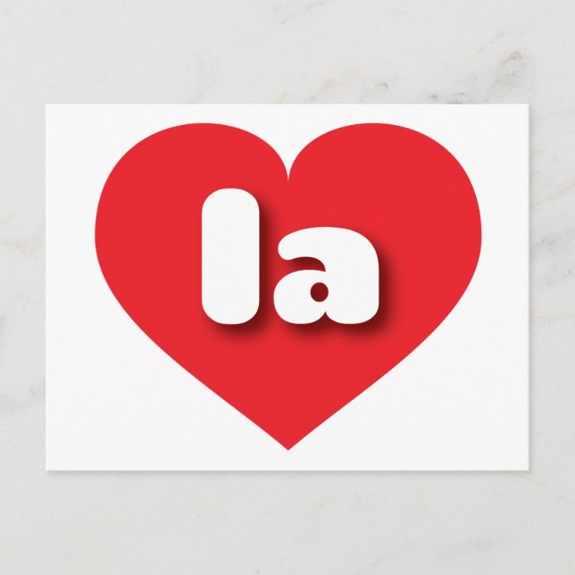 I love Louisiana I love Los Angeles - la red heart Postcard (Front)