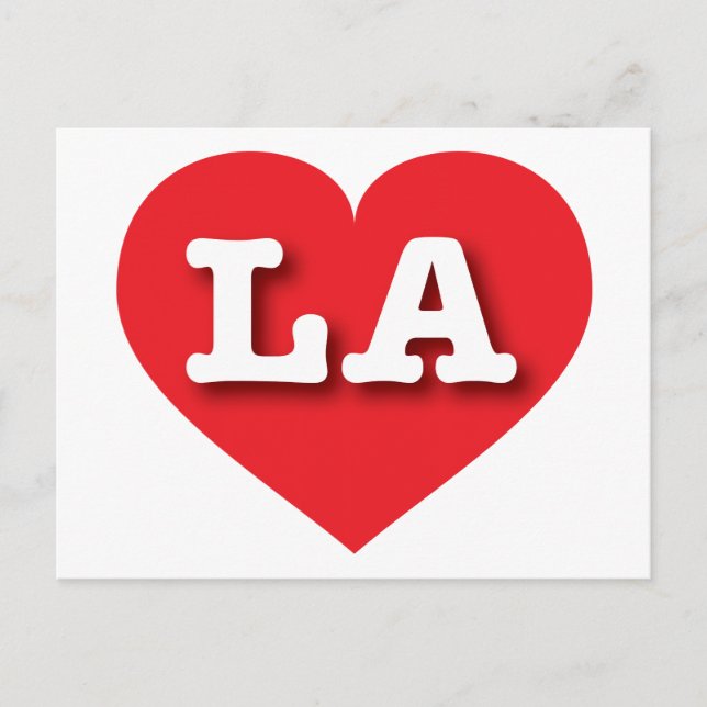 I love Louisiana I love Los Angeles - LA red heart Postcard (Front)
