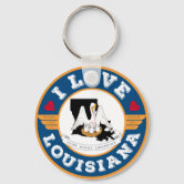 Louisiana Gator Pelican Crawfish Travel Souvenir Keychain Key Ring #39780