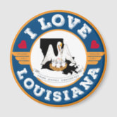 I Love Louisiana State Flag and Map Keychain | Zazzle