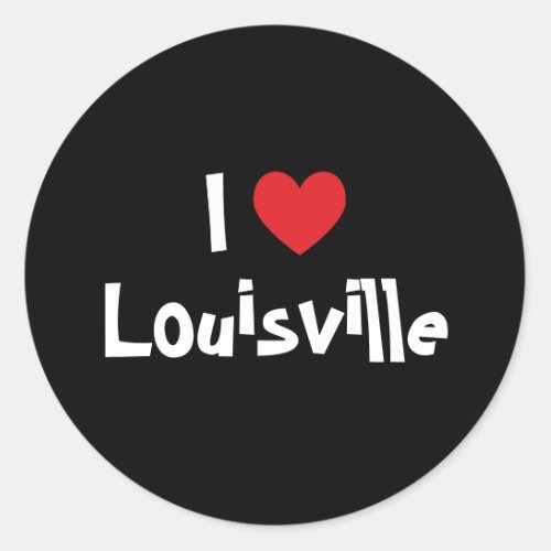 I Love Louisville Classic Round Sticker