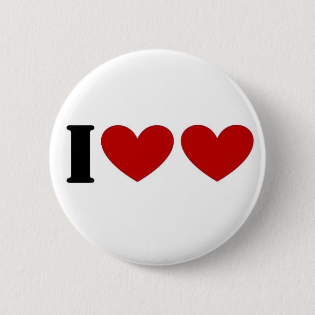 I Love Love Pinback Button (Front)