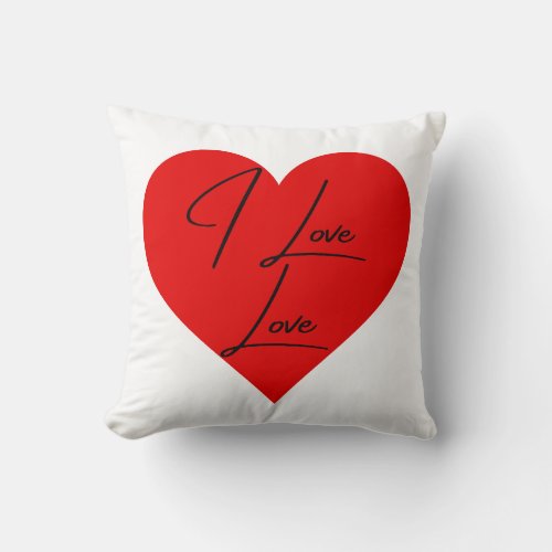 I Love Love Throw Pillow