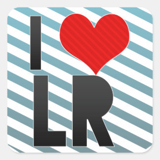 I Love LR Square Sticker