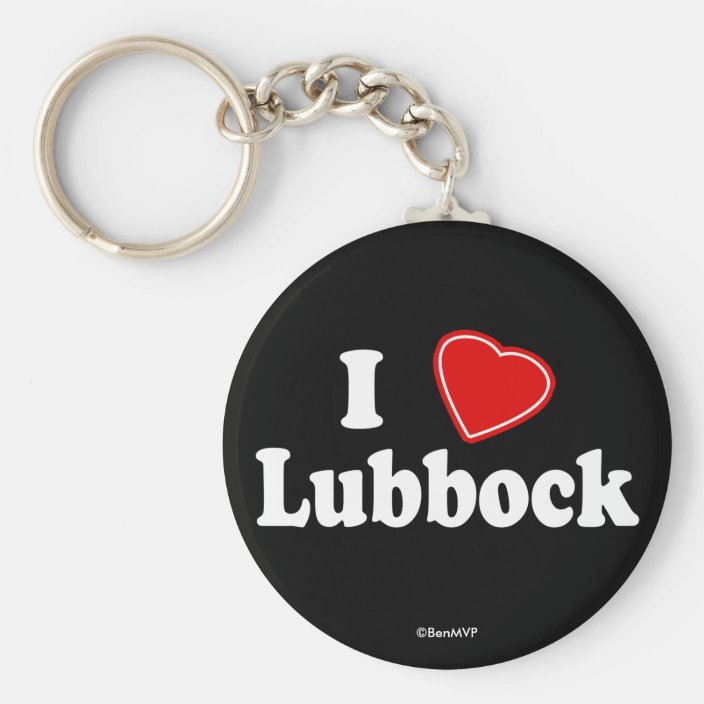 I Love Lubbock Keychain