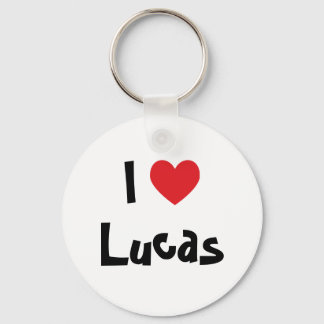 I Love Lucas Keychain