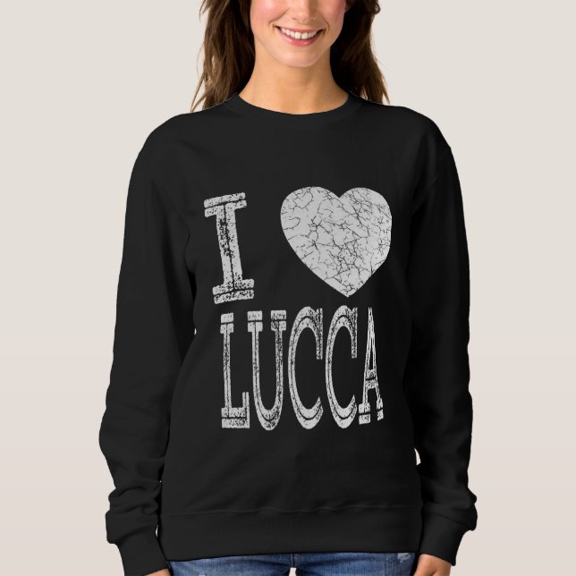 I Love Lucca Valentine Boyfriend Son Boy Heart Hus Sweatshirt (Front)