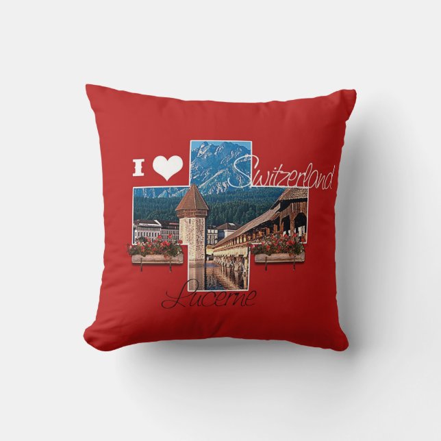 I love Lucerne, Switzerland - Pillow (Front)