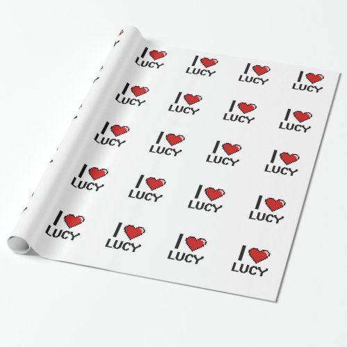 I Love Lucy Digital Retro Design Wrapping Paper