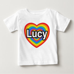 I love Lucy. I love you Lucy. Heart Baby T-Shirt