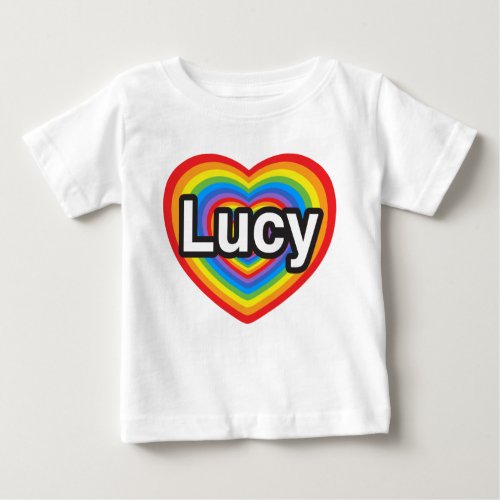 I love Lucy I love you Lucy Heart Baby T_Shirt