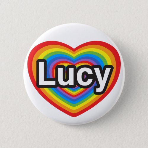 I love Lucy I love you Lucy Heart Pinback Button