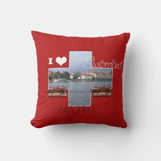 I love Lugano, Switzerland - Pillow
