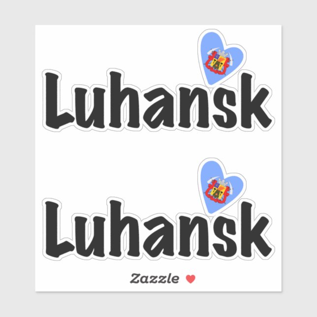 I Love Luhansk, Ukraine Sticker (Sheet)