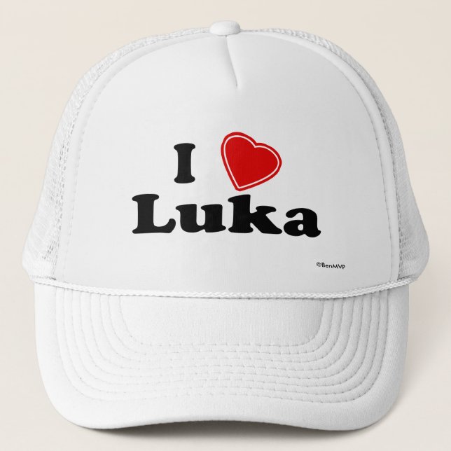 I Love Luka Trucker Hat (Front)