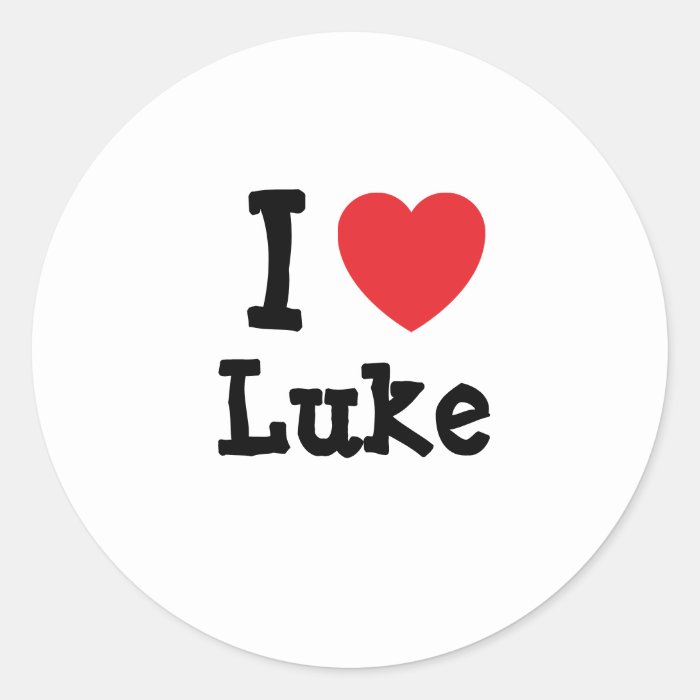 I love Luke heart custom personalized Stickers