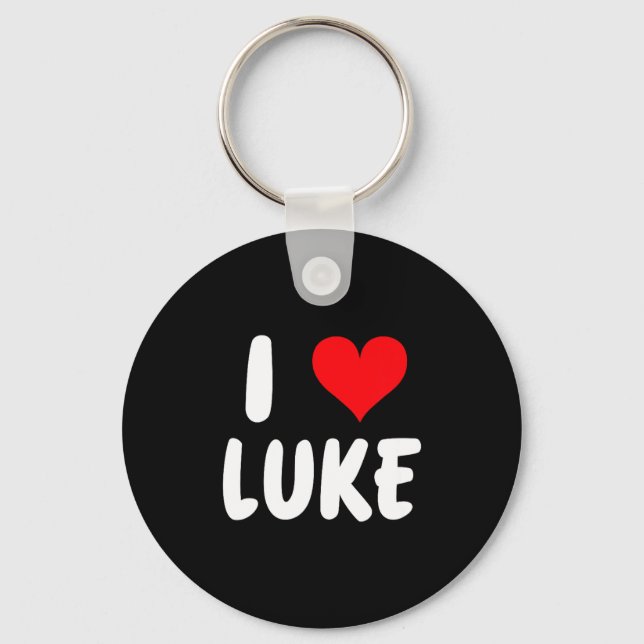 I Love Luke - Heart - Name  Keychain (Front)