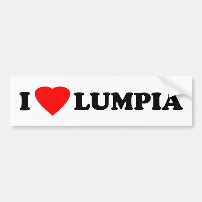 I Love Lumpia Bumper Sticker (Front)