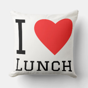 I love lunch throw pillow