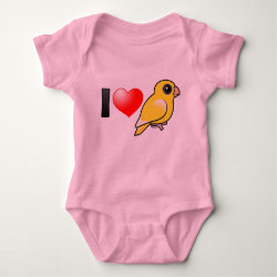 I Love Lutino Linnies Baby Jersey Bodysuit