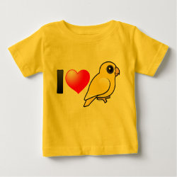 I Love Lutino Linnies Baby Fine Jersey T-Shirt
