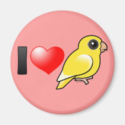 I Love Lutino Linnies Round Magnet