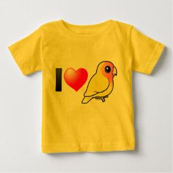 I Love Lutino Peach-faced Lovebirds Baby Fine Jersey T-Shirt