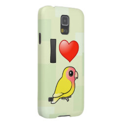 I Love Lutino Peach-faced Lovebirds Case-Mate Barely There Samsung Galaxy S5 Case
