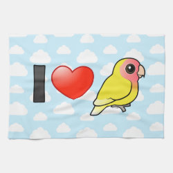 I Love Lutino Peach-faced Lovebirds Kitchen Towel 16