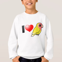 I Love Lutino Peach-faced Lovebirds Kids' American Apparel Organic T-Shirt