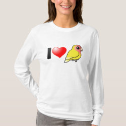 I Love Lutino Peach-faced Lovebirds Women's Basic Long Sleeve T-Shirt