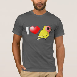 I Love Lutino Peach-faced Lovebirds Men's Basic American Apparel T-Shirt