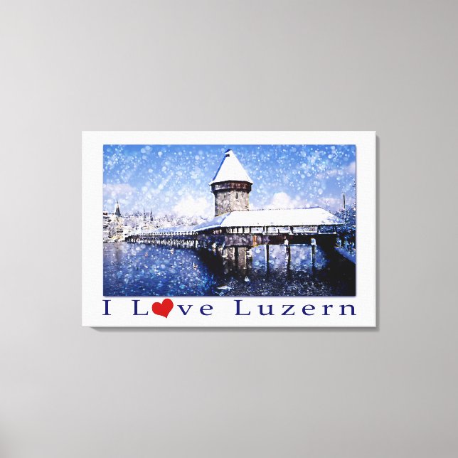 I Love Luzern - Wrapped Canvas Print (Front)