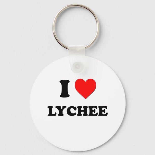 I Love Lychee ( Food ) Keychain (Front)