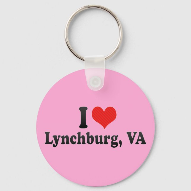I Love Lynchburg, VA Keychain (Front)