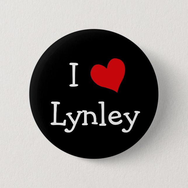 I Love Lynley Pinback Button (Front)