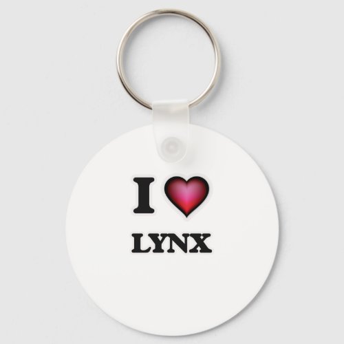 I Love Lynx Keychain