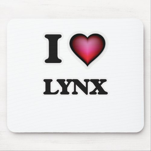 I Love Lynx Mouse Pad