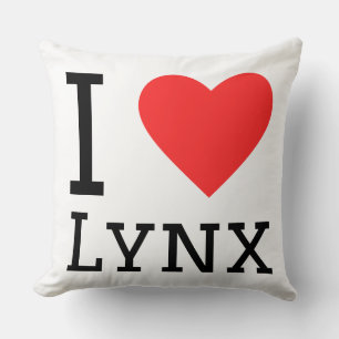 I love lynx throw pillow