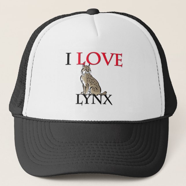 I Love Lynx Trucker Hat (Front)