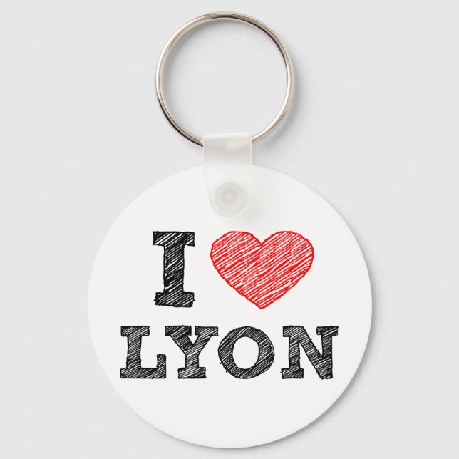I Love Lyon Keychain (Front)